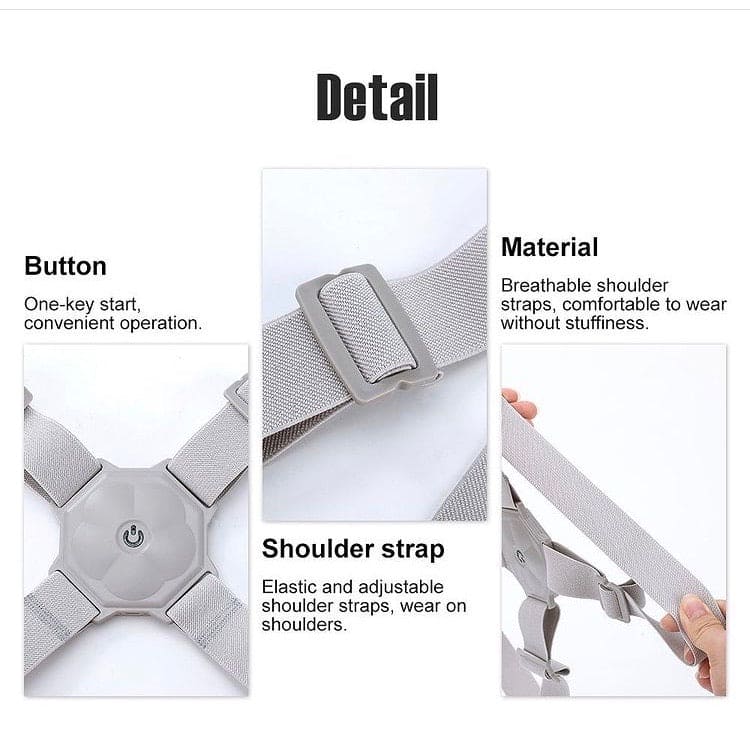 Vibration Reminder Back Posture Corrector, Upper Back Brace Correction Trainer, Back Pain Support Device Vibration Reminder Back Posture Corrector, Upper Back Brace Correction Trainer, Back Pain Support Device